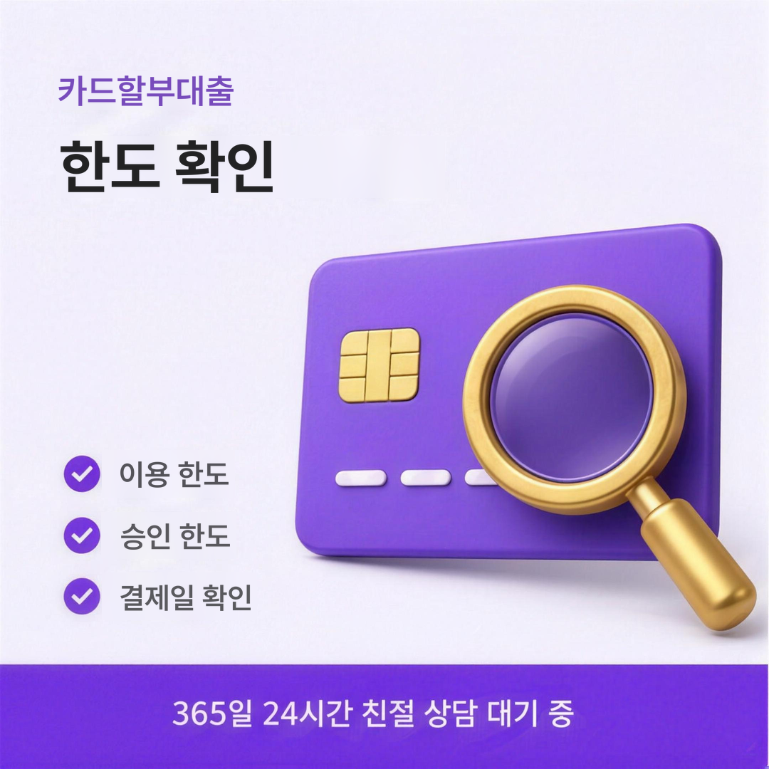 다음머니 카드할부대출 한도 확인 안내